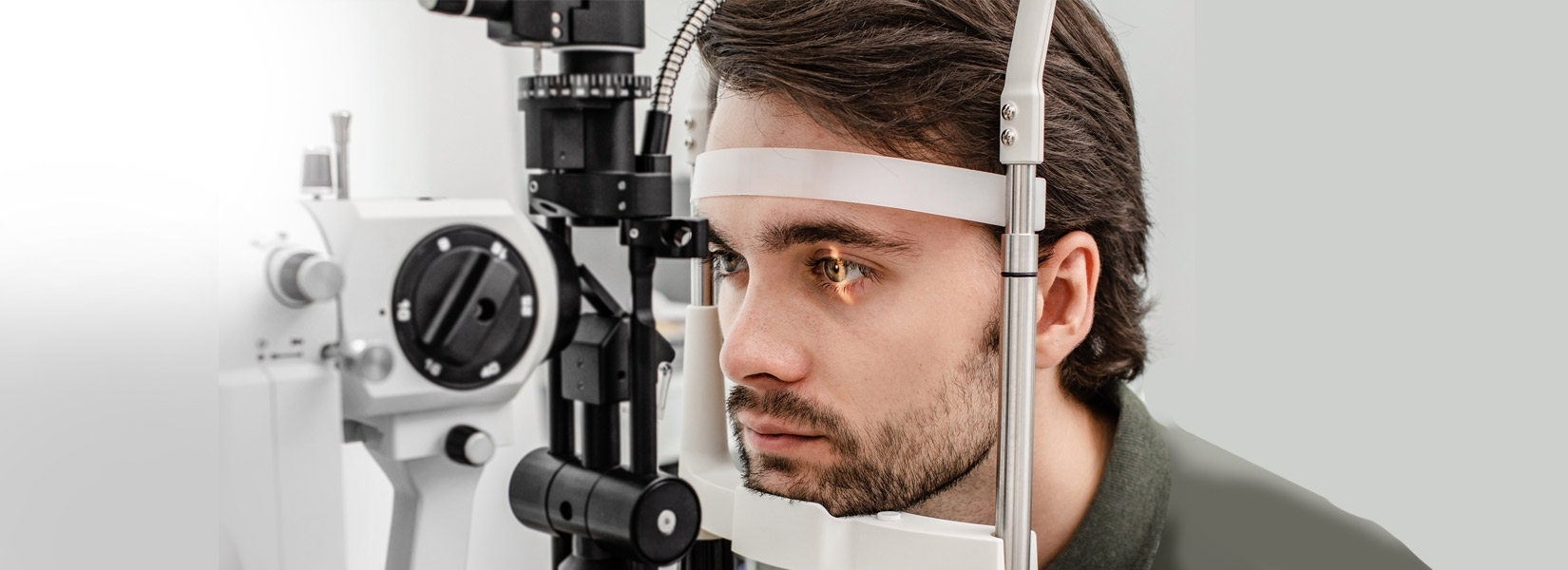 young man during eye exam in Orlando